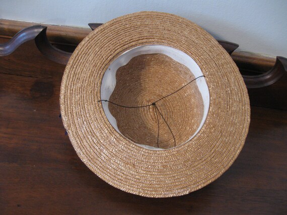 SALE 80s Vintage Laura Ashley Childs Straw Hat  E… - image 6