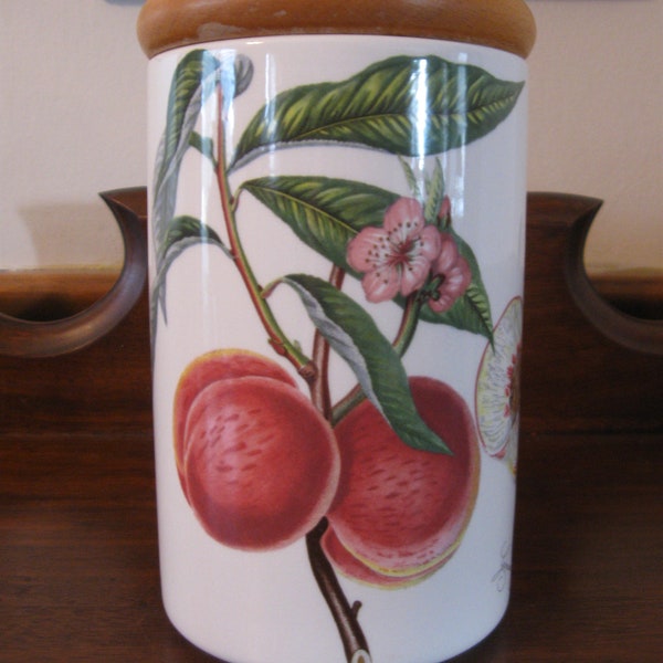 Portmeirion Pomona  Grimwoods Royal George Pear  7" Canister  excellent condition  Tight Seal  Storage  Collectible