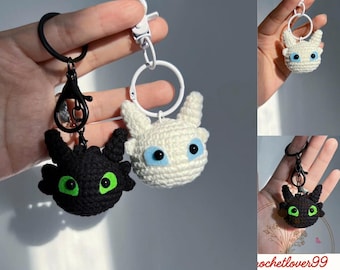 Dragon Head Keychain Crochet Pattern PDF | Cute Amigurumi Dragon | Fantasy Keychain | Easy Crochet Pattern | Instant Download