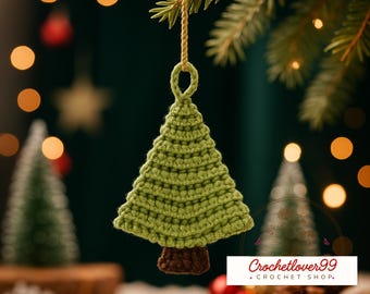 Weihnachtsbaum Ornament Häkelanleitung – Einfaches Amigurumi Weihnachtsbaum Tutorial – Süße Weihnachtsdekoration – Anfängerfreundliche Häkelanleitung