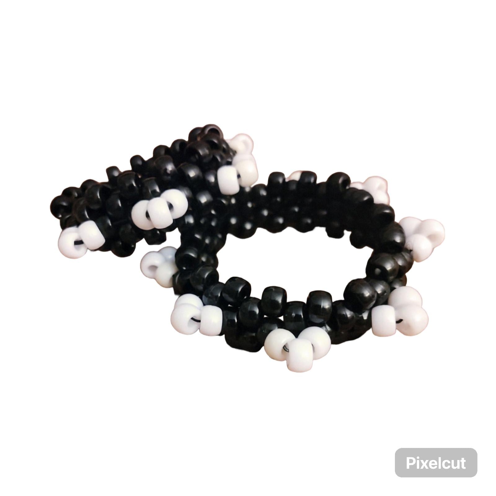 Kandi Black and White Spiked Cuff - Etsy