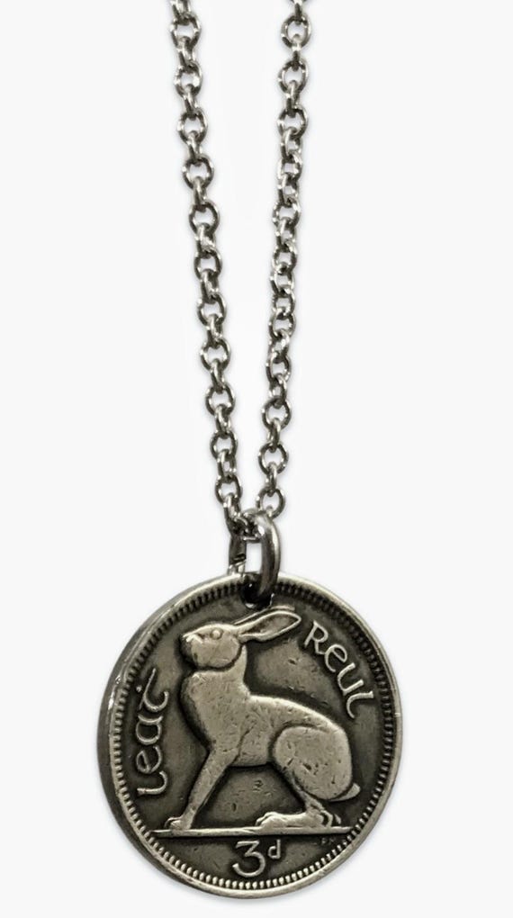 Authentic Tiny Rabbit Vintage Irish Threepence Co… - image 3