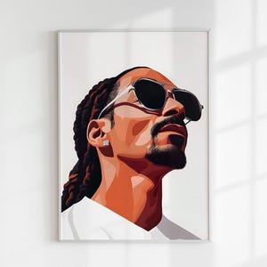 Superstar Rap & Hip-Hop Artist Digital Poster – Iconic Music Wall Art – Urban Street Style Decor – Instant Download