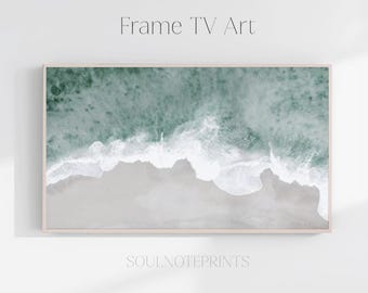 Küsten Samsung Bilderrahmen TV Kunst – Luftbild Strand Meer TV Kunst – (Digitaler Download)
