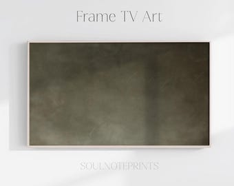 Quadro con cornice Samsung verde oliva - Pittura astratta minimalista (Download digitale)