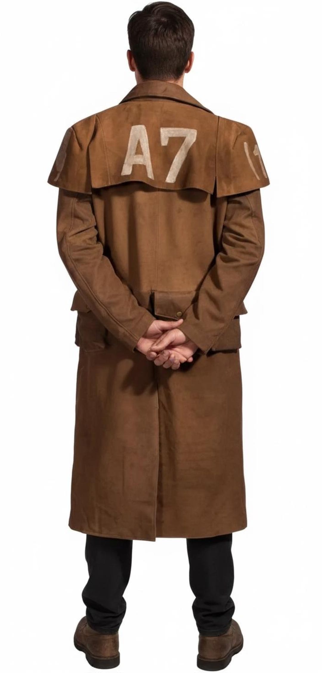 A7 Fallout New Vegas NCR Veteran Ranger Duster Coat – Brown Suede ...