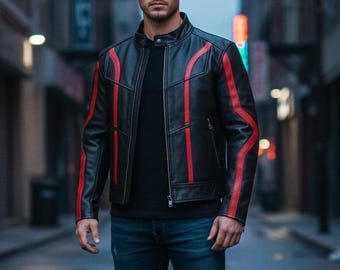 Chaqueta de cosplay de Tron Ares / Chaqueta de cuero futurista para hombre / Disfraz cyberpunk hecho a mano
