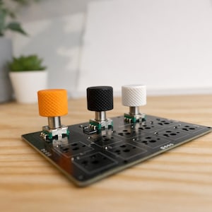 Rotary encoder knob with - knurled grip texture (3-pack)