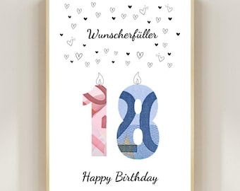 Birthday cash gift | Wish fulfillment | Last minute birthday gift | Instant PDF download birthday gift