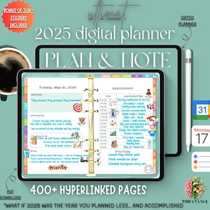 Digitaler Kalender 2025 für iPad – datiert, mit Hyperlink, GoodNotes Kompatibel | Monats- und Tagesübersicht | Minimalistischer Tablet Planer