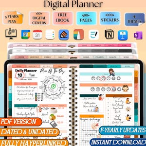 Planificador digital quinquenal 2026-2030 / Organizador para iPad con hipervínculos (descarga digital)