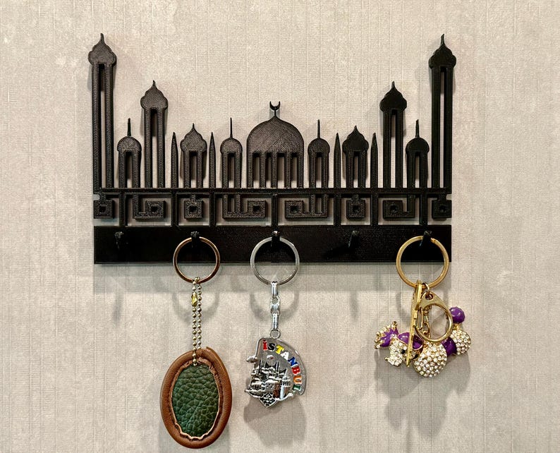 Mosque Keychain Islamic Key Holder Wall Art: La Ilaha Illallah, Muslim Home Decor - Etsy