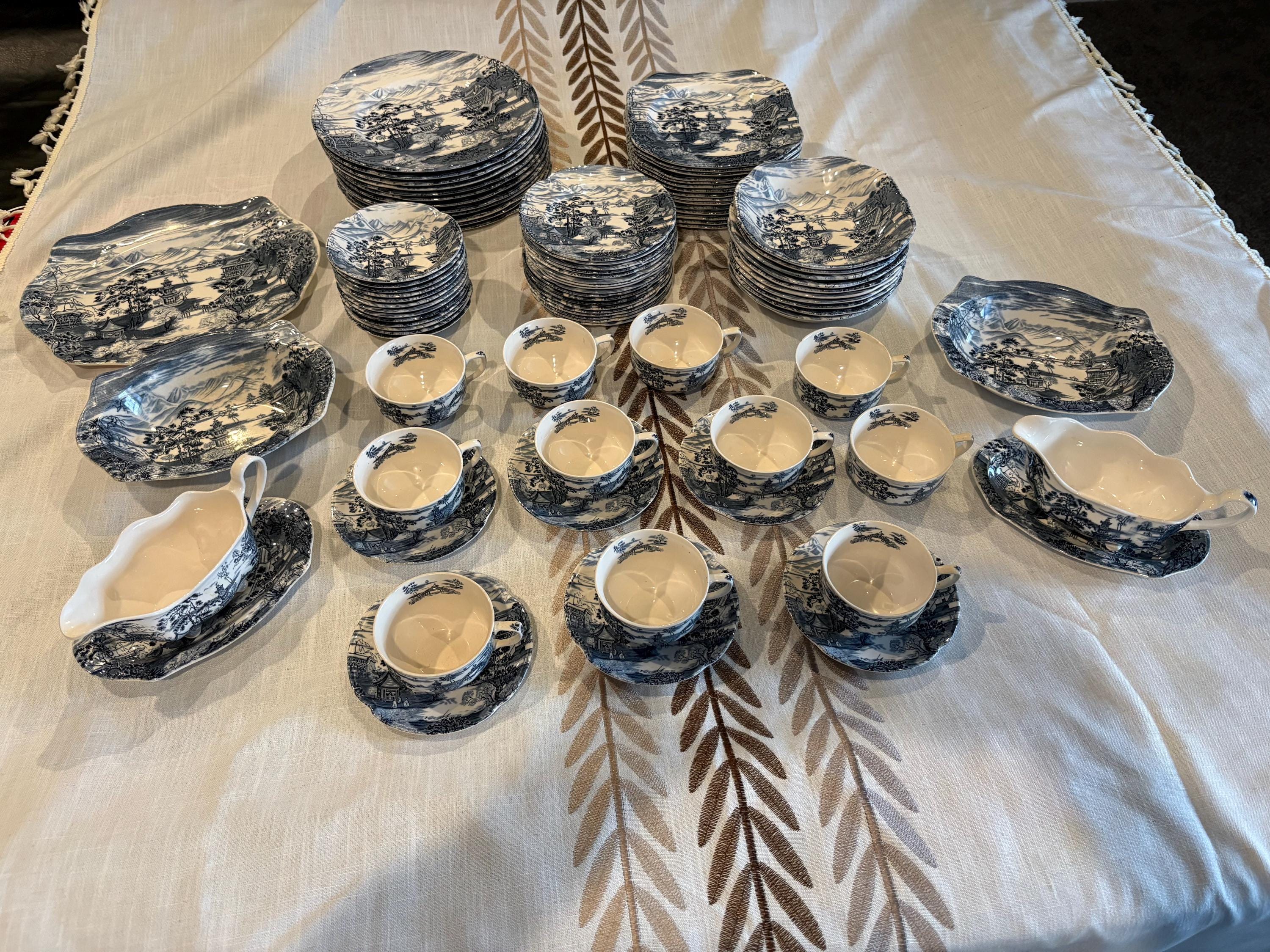 Johnson bros blue and white dinnerware - Etsy 日本