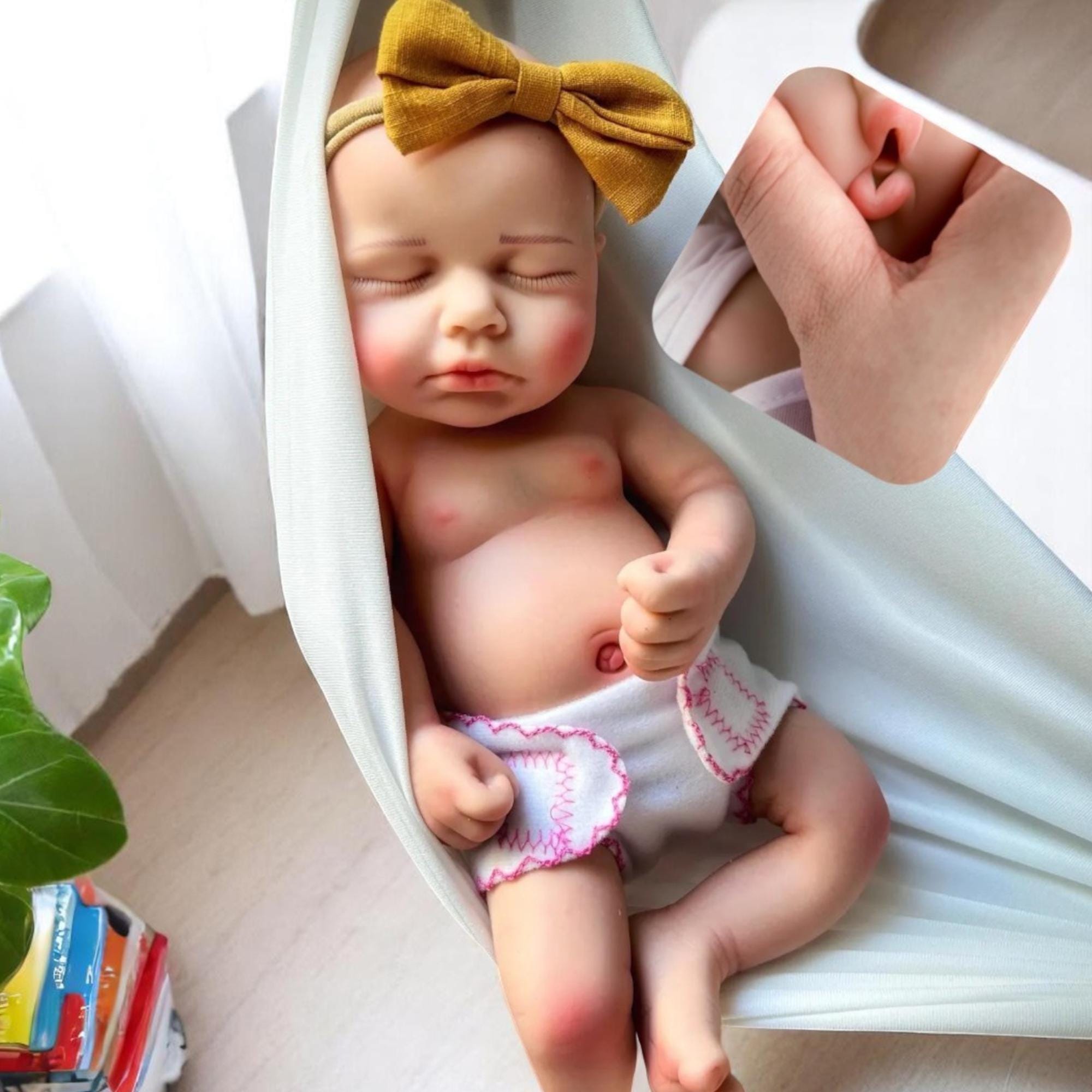 13inch Washable Reborn Baby Doll – Open Mouth Silicone Loulou Girl or Boy | Realistic Full Body Newborn Doll | Bebe Reborn para Niñas