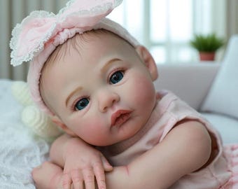 Reborn Baby Doll - Realistic 19inch Soft Vinyl Silicone Girl with Painted Veins, Perfect Birthday Gift for Kids, Collectible Toy