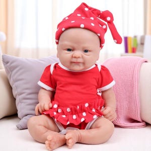 Platinum Silicone Reborn Doll, 14 Inches Flexible Soft Full-Body Silicone | Heavy 1.6kg | Hyper-Realistic Weighted Baby | Lifelike Squishy