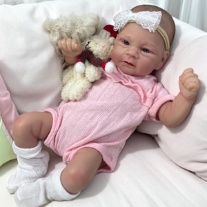 17 Inch Reborn Baby Doll Elijah - Lifelike Handmade Doll with Painted Hair & 3D Skin for Girls - Perfect Gift for Newborn Lovers