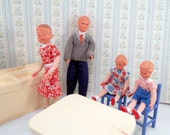 Miniature Caco Doll Family Dollhouse People 1950s