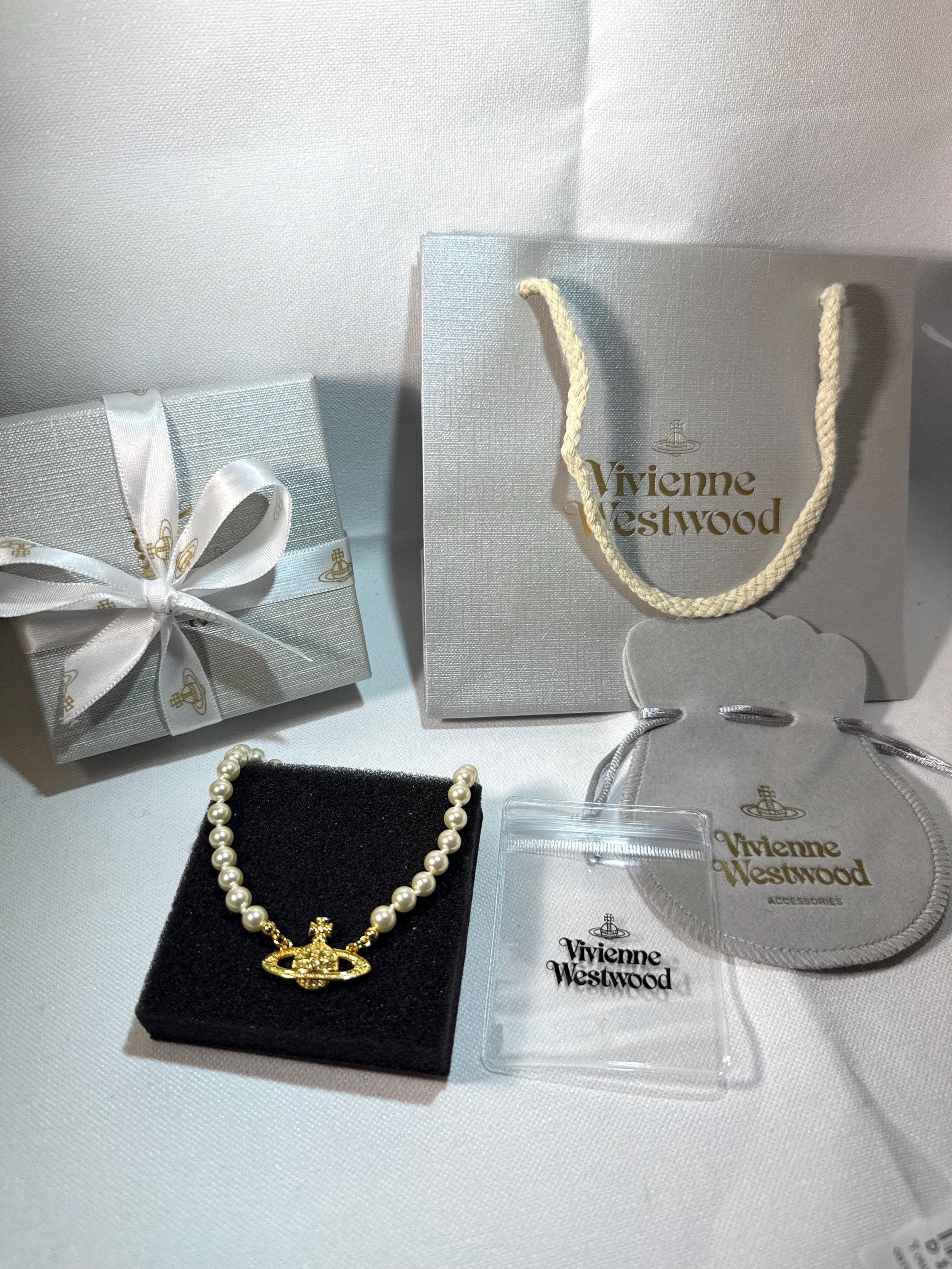 Vivienne Westwood Gold Pearl Choker Necklace Mini Bas Relief - Etsy
