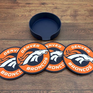Denver Broncos coaster set (4 coasters + holder)