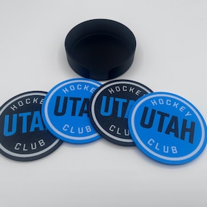 Utah Hockey Club drink coaster set (4 coasters + holder)