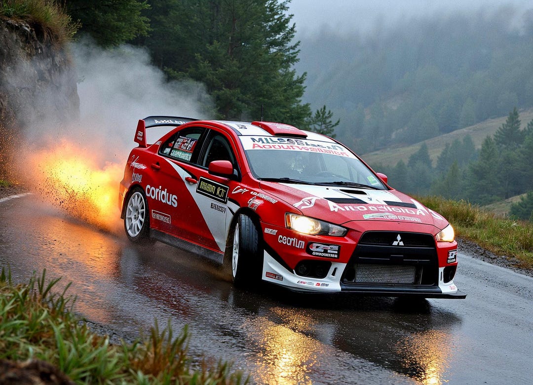 Mitsubishi Lancer Rally - Etsy