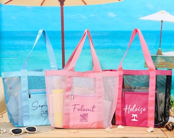 Personalized Beach Tote Bag,Travel Beach Bag,Summer Hobo Bag,Bridesmaid Beach Tote Bags,Waterproof Beach Tote,Beach Bag Bachelorette for Her