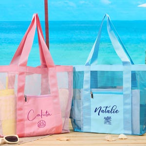 Kundenspezifische Name Strand-Einkaufstasche, wasserdichte Reise-Strandtasche, Flitterwochen-Reise-Tasche, Netz-Einkaufstasche, Sommerferien-Wesensmerkmale, Geschenk für sie
