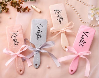 Custom Name Airbag Comb,Bridesmaid Hair Comb,Wedding Comb,Pink Airbag Brush,Anniversary Gifts,Bride Party Gifts,Bachelorette Party