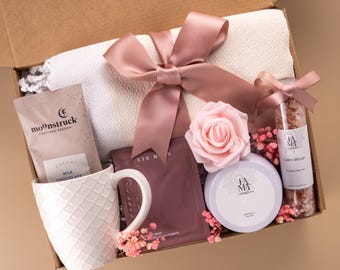 Hygge Personalized Gift Box - Self Care Gift Box, Cozy Gift Box, Care Package For Her, Thinking Of You, Hug In A Box, Comfort Teacher Box