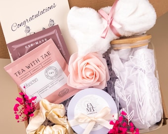 Luxury Spa Gift Box, Etched Tumbler, Self Care Package