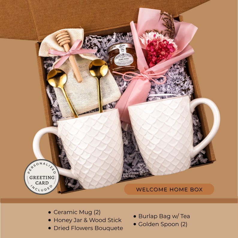 Cadeau pour couple, Cadeau d'anniversaire, Cadeau de fiançailles, Cadeau de mariage, Cadeau pour deux, Cadeau romantique, Cadeaux des fêtes, Coffret cadeau de luxe, Cadeau pour la famille Welcome Home Box