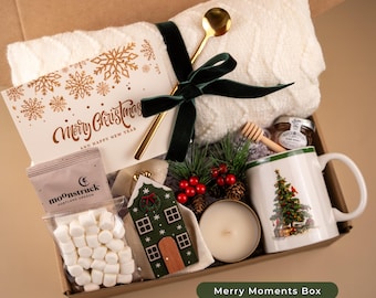 Holiday Employee Thank you gift box: Blanket , Holiday Mug and Decor