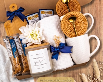 New Home Gift Box, Personalized Candle, Realtor Closing Housewarming First Home Set, Customized Engagement Gift Box, Couple Gift Basket