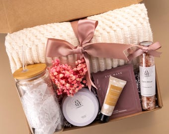 Gift Box Hygge with Blanket | Sending a Hug | Thinking of You | Sympathy Gift | Bereavement Gift | Encouragement Gift | Sympathy Gift Basket