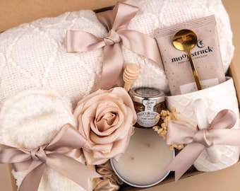 Gift Basket for Women Gift Box Self Care Package For Her Spa Gift Box Encouragement Gift Hug in a Box Relaxation Gift Birthday Gift Basket