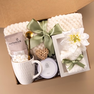 Sympathy Gift Basket, Hygge Gift Box With Blanket, Sending A Hug, Thinking Of You, Bereavement Gift, Encouragement Gift, Memory Box