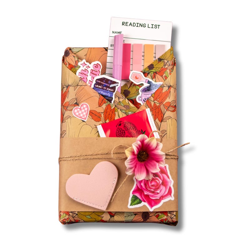 Blind Date with a Book Gift Box Mystery Book Surprise for Book Lover Gift Set Cozzy Reading Essentials Book Gift Birthday for Her Bookworm BD-Pink - Book Only