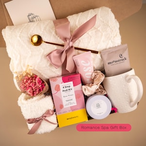 Self Care Gift Box – Cozy Blanket, Candle & Hot Chocolate
