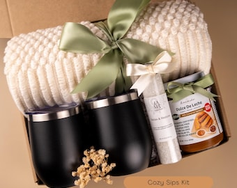 Cozy Engagement Gift Box for Couples Romantic Gift for Two, Wedding or Anniversary Present, Luxury Care Package, Bride and Groom Gift Set