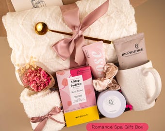Spa Gift Box For Women Relaxation Care Package For Mom Self Care Kit For Women Wellness Gift Box For Her Cozy Gift Set