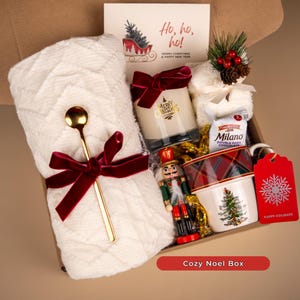 Christmas Gift Basket for Her | Warm & Cozy Care Package for Friend, Hygge Gift Box for Women, Unique Christmas Gifts for Her Comfort image 1