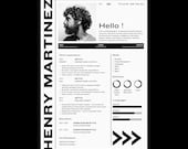 Modern Resume Template Canva – Professional CV Design, Cover Letter (A4/US Letter)