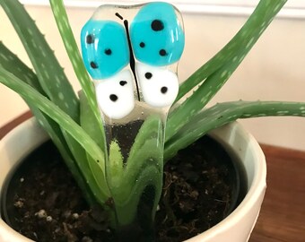 Fused Glass Butterfly Plant Stake Plant Accessory Glass for Planters & Pots Glass Art Gifts for Home Decor Gardening Gift Sweetnola