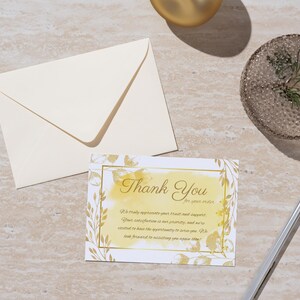 Small Business Thank You Card, Printable Thank You Card, Digital Download Thank You Card, Customizable Thank You Card,
