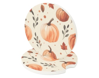 Pumpkin Soapstone Car Coaster, Fall Pumpkin Car Coaster, Fall Decor