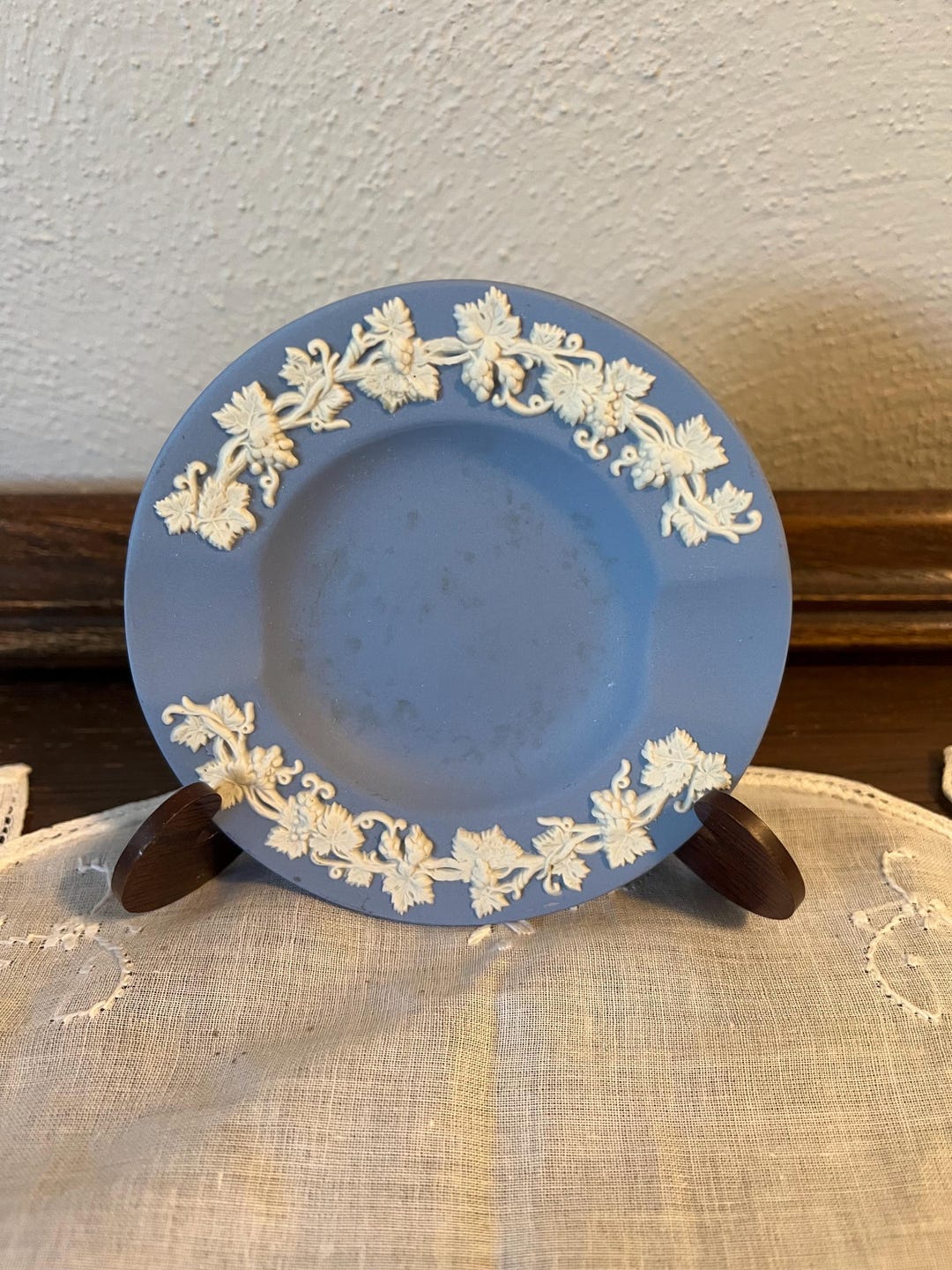 ヴィンテージ ウェッジウッド ブルー ジャスパーウェア 小皿、イギリス