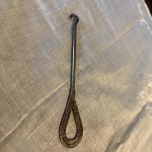 Metal 1920’s Dutcher’s Cash Shoe House Button Hook, St. John’s Michigan