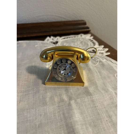 Miniature Rotary Telephone Timex Clock, Cord Re-glued - Etsy