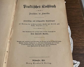 ドイツ人のためのコッホ・ブッフ料理本（ドイツ語で書かれたアメリカ